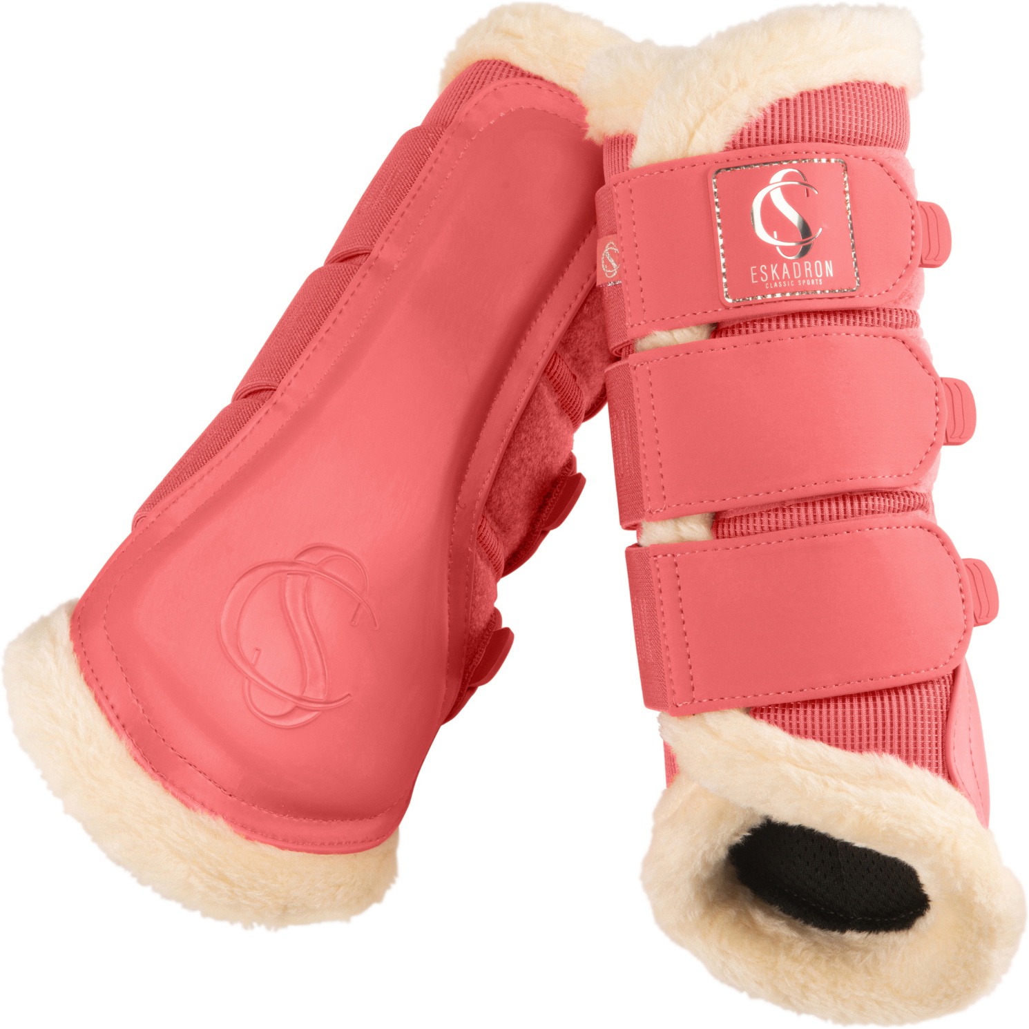 2025 Eskadron Mesh Fauxfur Tendon Boots 555175 663 - Coral Blossom